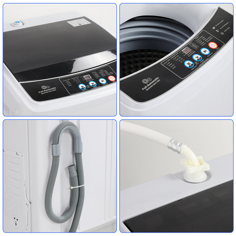 Homdox 2.1 cu. ft. High Efficiency Portable Automatic Washer with Drain Pump for Apartment, Home, Dorms, Rv