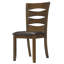 7 pièces de salle à manger avec chaises à feuilles et en similicuir autoportantes - table en bois brun 6 pièces