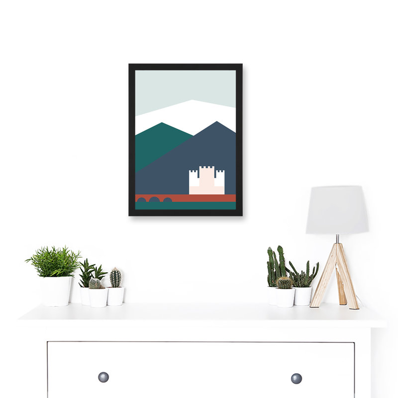 Geometric Shapes Scotland Eilean Donan Castle Kyle Lochalsh - Single Picture Frame Print