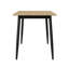 Table de salle à manger moderne minimaliste en panneau de fibres à densité moyenne, table de salle à manger élégante, table de salle à manger de cuisine, robuste et durable, facile à assembler, pieds en métal noir, convient pour 4 à 6 personnes, convient à la maison-171976557