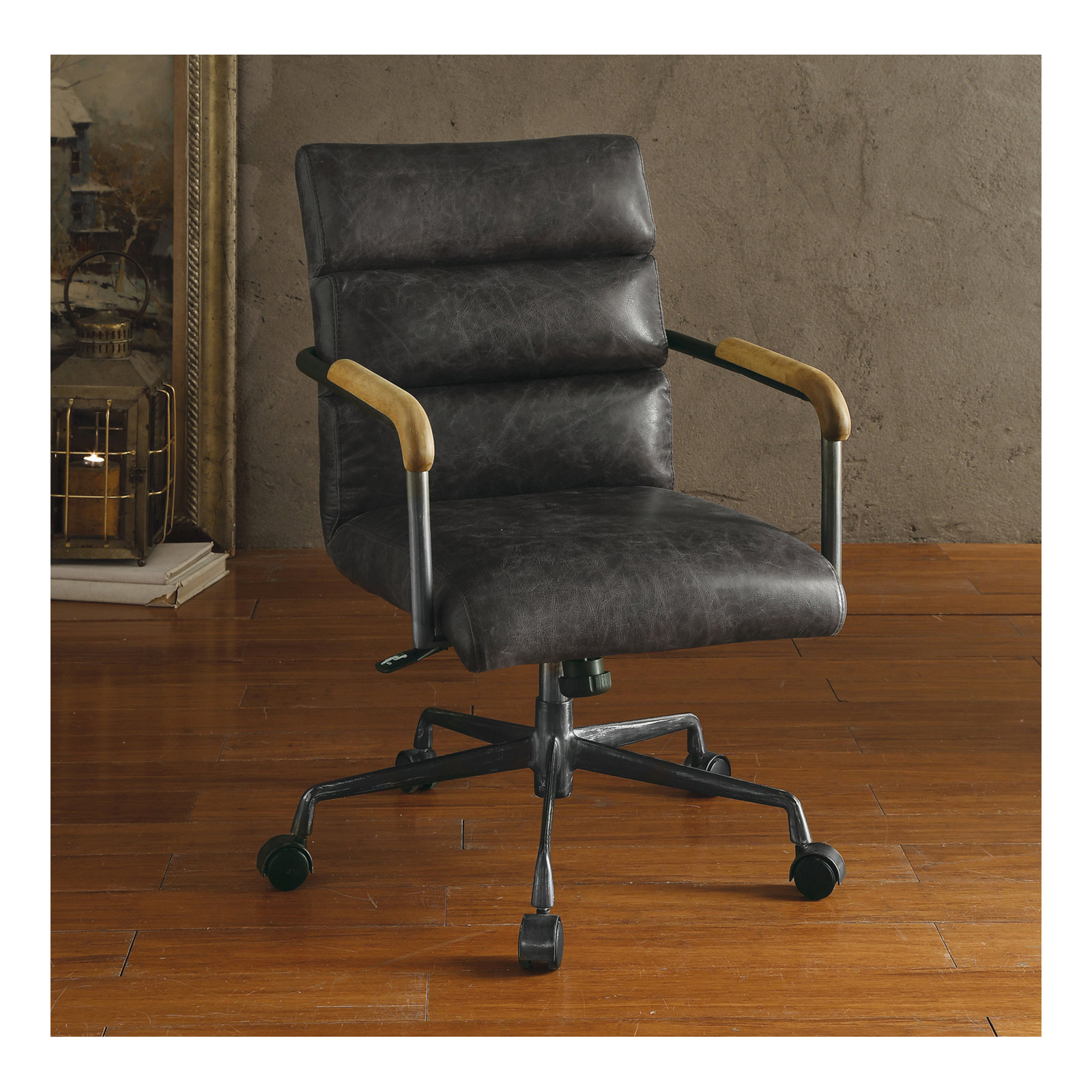 Springtown Swivel Office Chair, Slate