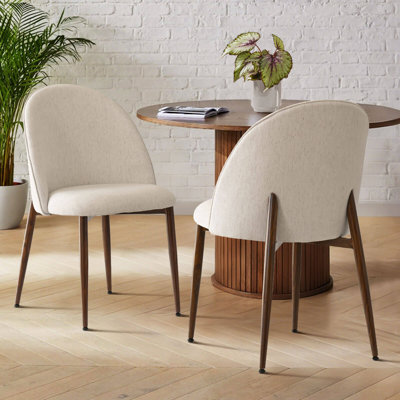Upholstered Dining Chair with Metal Legs