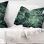 Coussin lombaire floral fractal scintillant