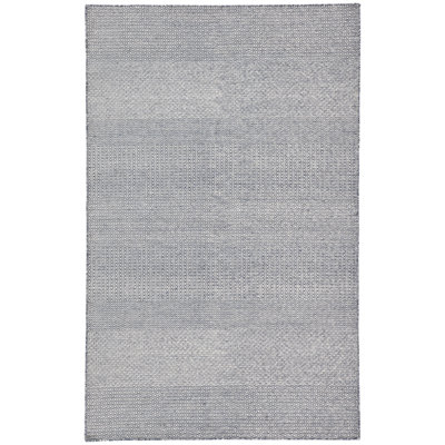 Provence Wool Geometric Area Rug in Dark Blue