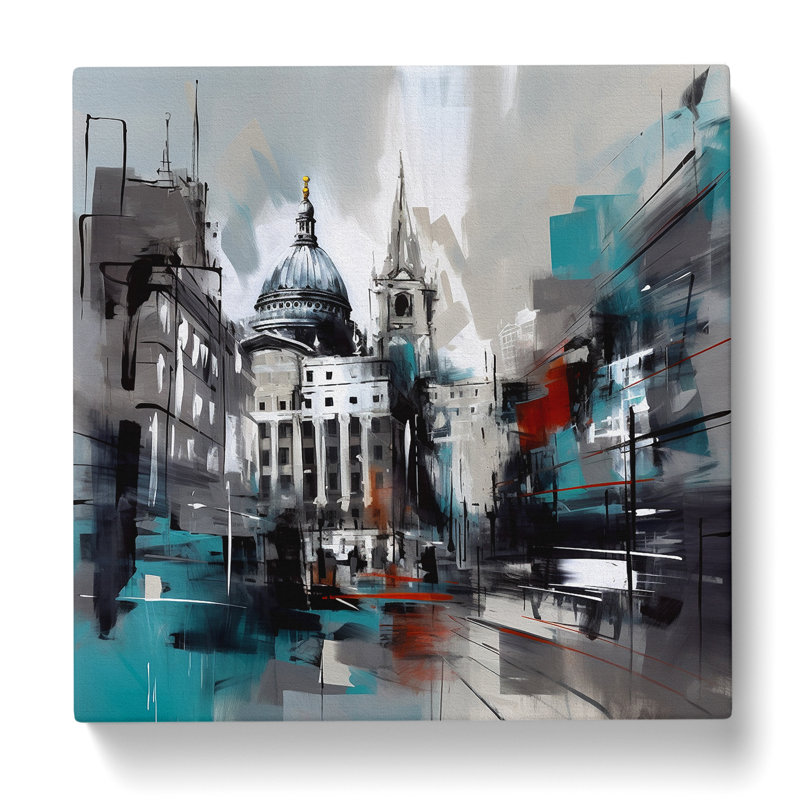 City Of London Gestural Art - Print, 50cm H x 50cm W x 3cm D