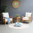 Brunswick Teak Patio Chair with Cushions-357870443-357870442
