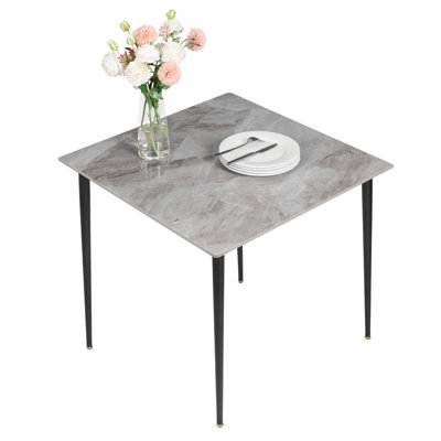 Fung Marble Top Metal Base Dining Table
