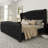 DuJuan Deep Button Tufted Upholstered King Bed with Nailhead Trim Wingback Headboard, Black -1309341024-1309341028