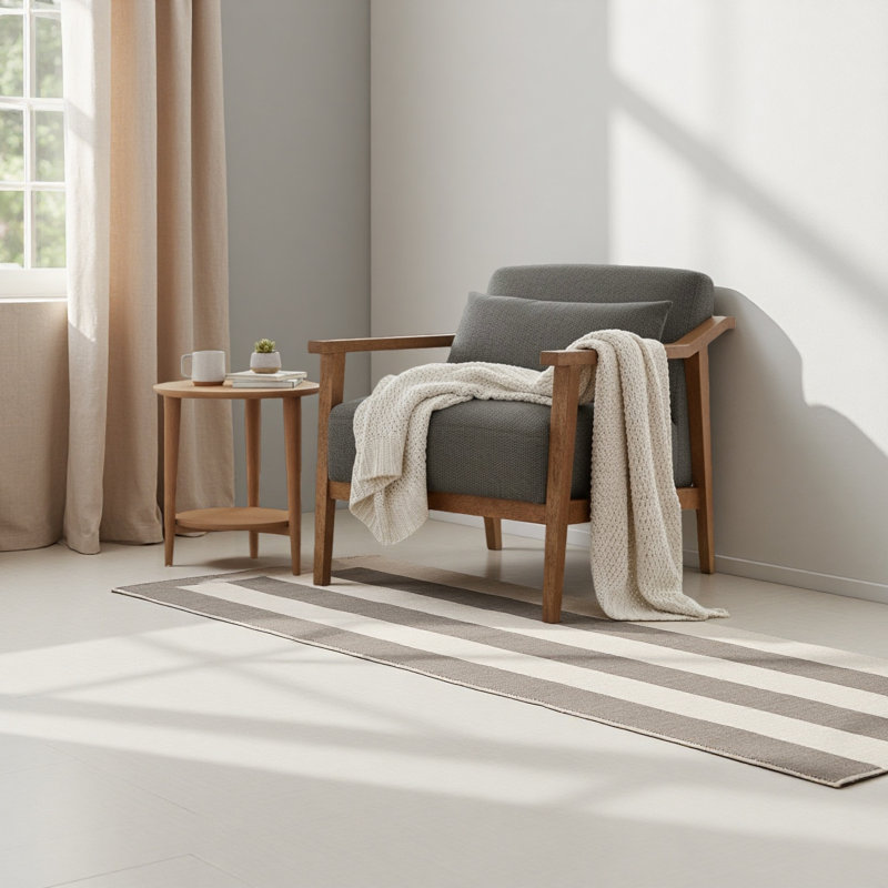 Fauteuil d'appoint à accoudoirs avec coussin lombaire, Gris anthracite