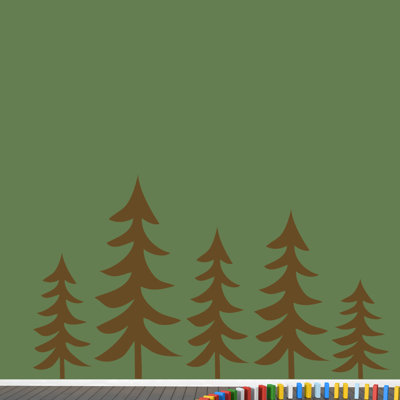 Décalcomanie murale arbres pin
