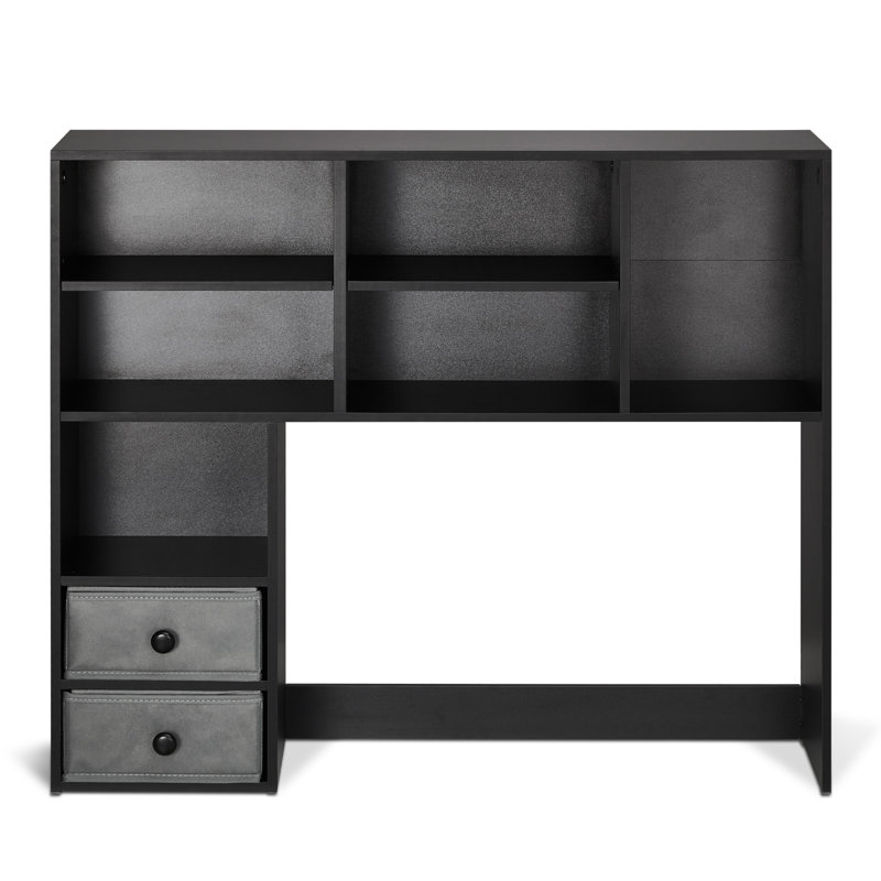 Rangement de bureau noir à 3 niveaux pour bureau et maison, Noir