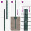 Vidaxl Fence With Posts Steel-116798064-116798069