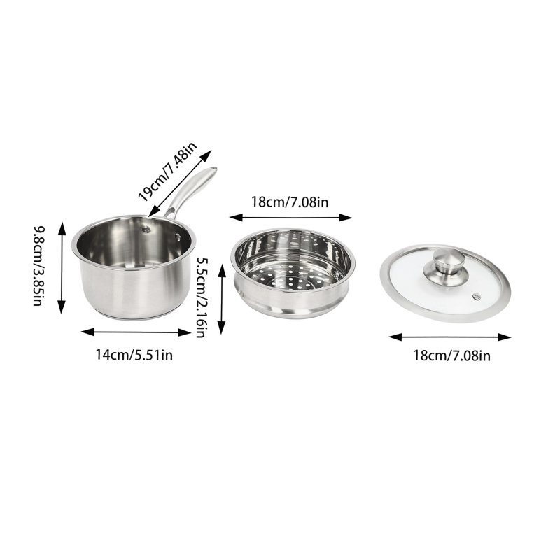 Stainless Steel Saucepan with Steamer