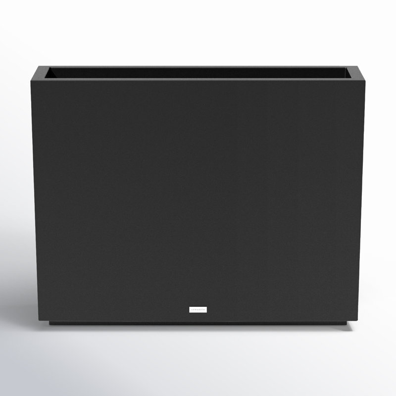 Block Series Span Planter, 30” H x 38” W x 10” D, Black