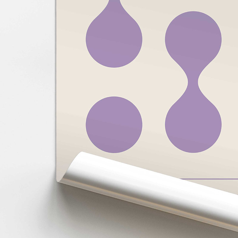 Mauve Bauhaus Flow I, impression, Ne s'applique pas, H 36 po x l 24 po x P 0,1 po, Impression sans cadre