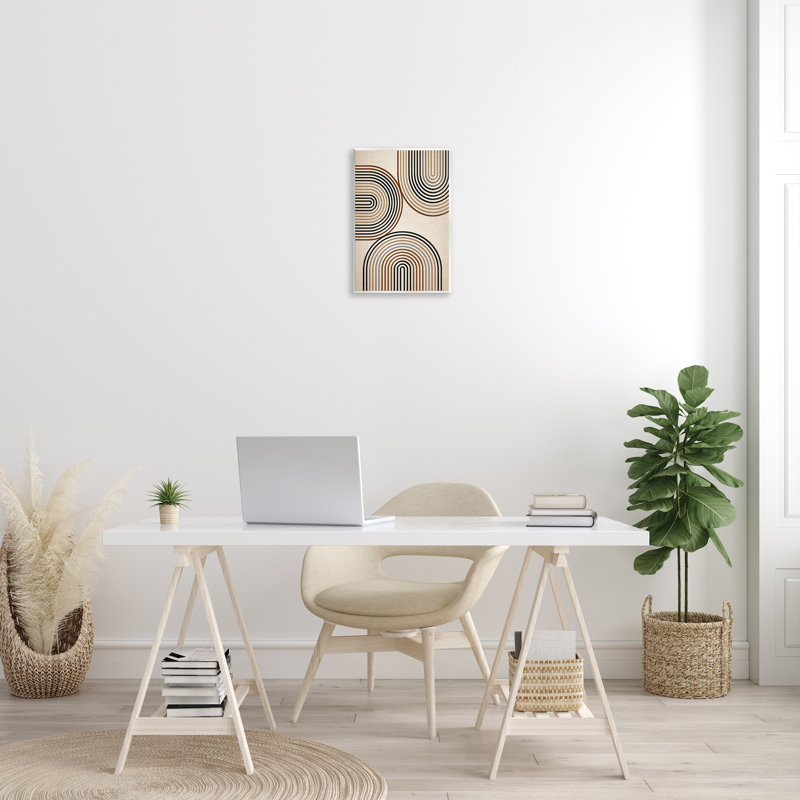 «Natural Boho Arches», art mural sur bois par Amber Sterling, H 19 po x l 13 po