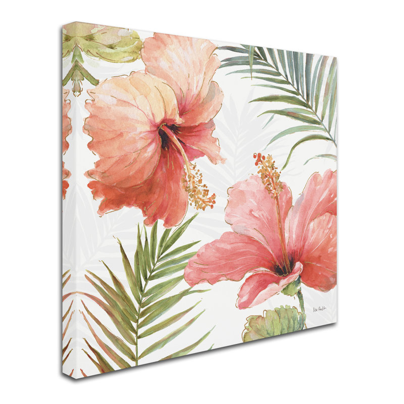 « tropical rosé ii », reproduction sur toile, H 18 po x l 18 po x P 2 po