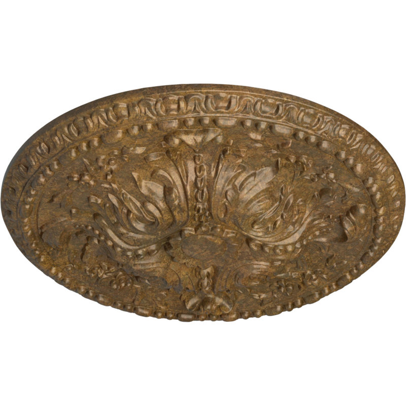 Médaillon de plafond 19 5/8 "x P 3/4" P Amelia (convient aux auvents jusqu'à 2 3/8 "), Bronze huilé
