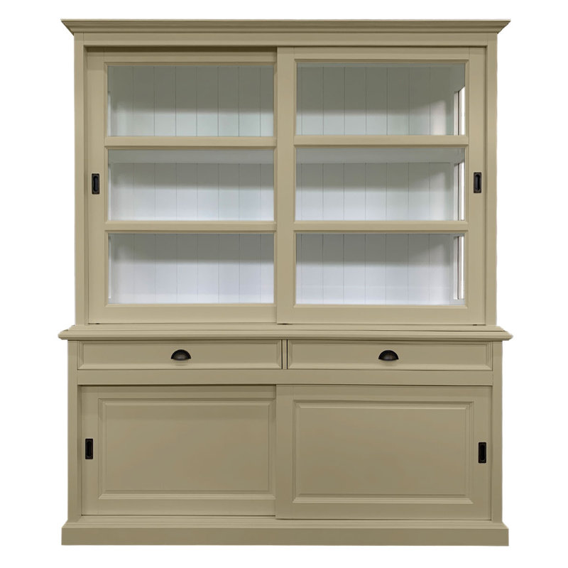 Jacksonport Display Cabinet, Beige/White