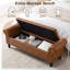 Bancs de rangement 64 po, banc de bout avec rangement, grand repose-pieds rembourré avec capitonnage-1260333746