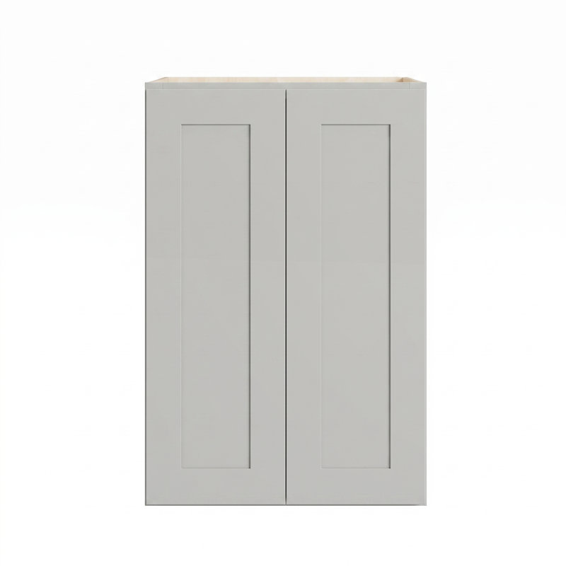 Armoire murale moderne de style Shaker, structure en bouleau massif, caisson en contreplaqué plaqué bouleau, fini mat doux à base d'eau, étagère réglable, plusieurs largeurs (9" à 39")