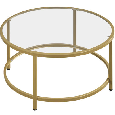 Cellestine Round Glass Coffee Table by Mercer41