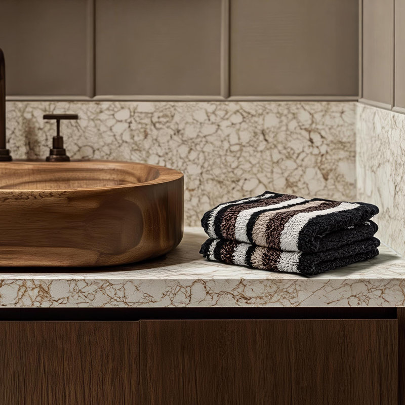 Serviettes en coton australien Ultraplush, Mousse, Ensemble standard (ensemble de 6 serviettes de bai