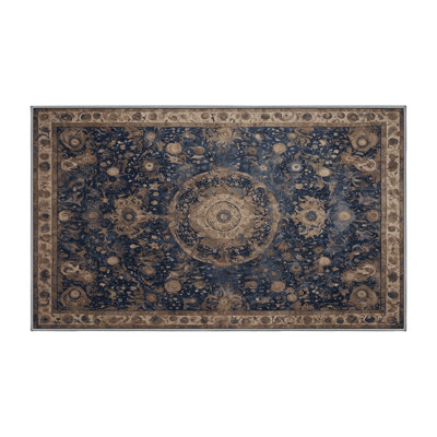 Machine Washable Gray Area Rug