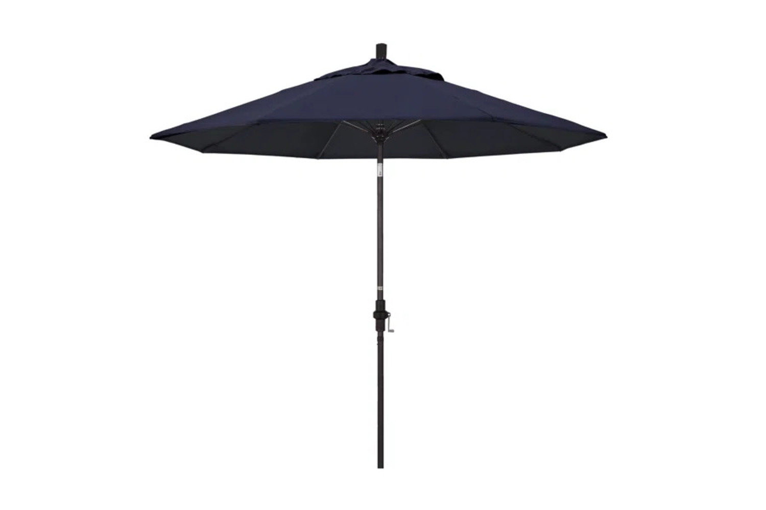Roverta 9' Sunbrella® Market Umbrella, Canvas Navy Sunbrella® Canvas, Brown