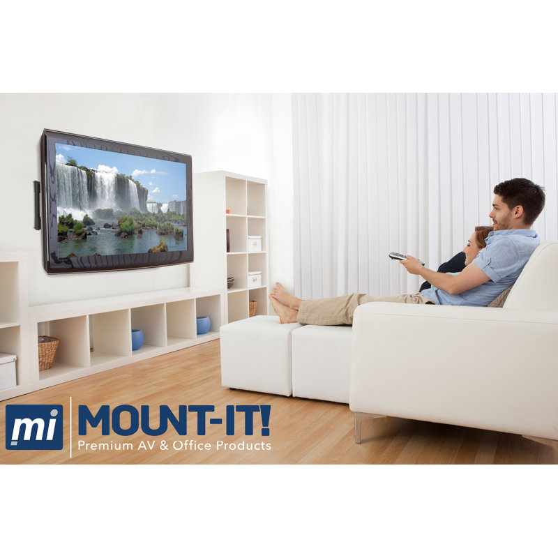 Support mural pour téléviseur à mouvement complet Mount-It | Installation au centre et en coin | Convient jusqu'à 65 po