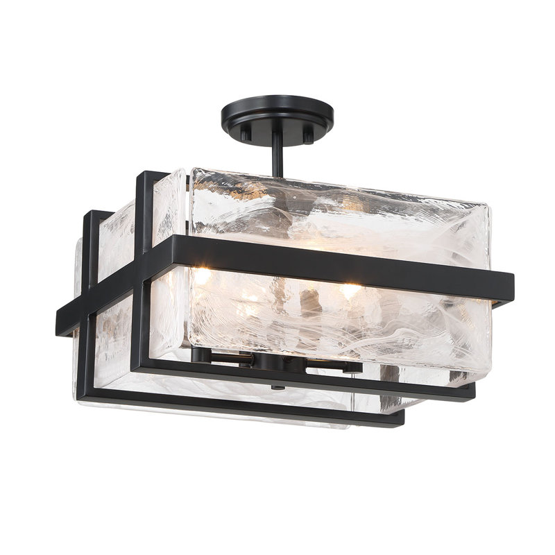 Cloud Break 4 - Light Semi Flush Mount