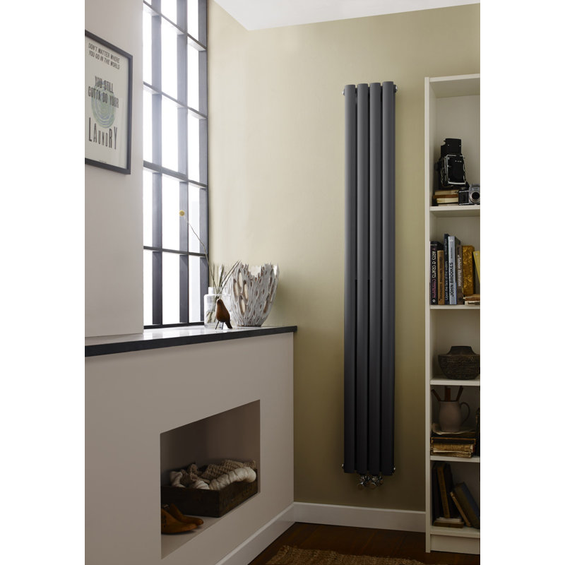 Revive Vertical Oval Panel Radiators, Anthracite