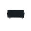 Causeuse convertible en tissu noir 61 po avec coussins