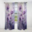 «Violet Veil Delicate Poppies Moment» - rideau occultant à motif floral de coquelicots - 1 panneau-107808319