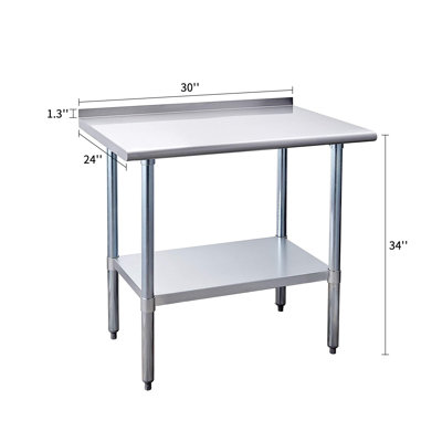 Rebrilliant Kausar Metal Prep Table | Wayfair