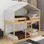 Lit simple superposé en bois avec tente-1547540380