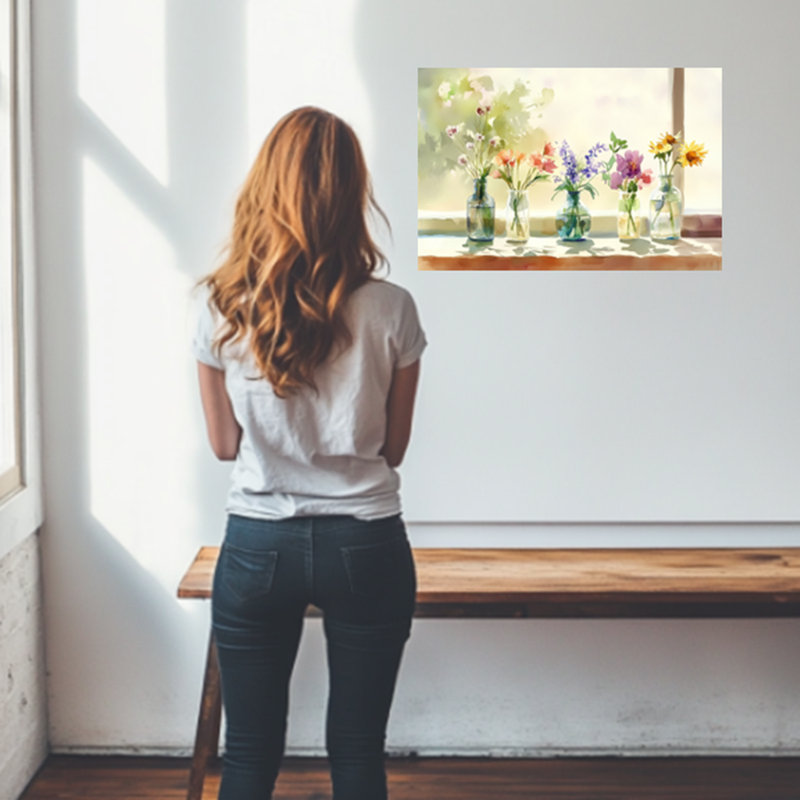 Abstract Wildflowers Canvas Print