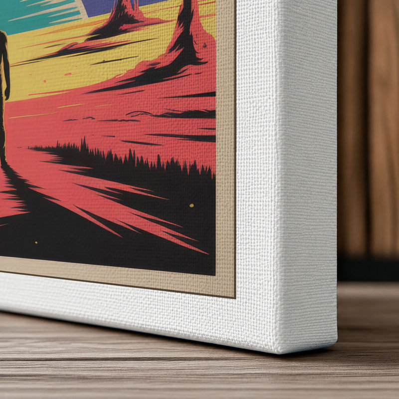 Cosmic Wonder Retro - Wrapped Canvas, 30x20 - 76.2 x 50.8 cm, White Border