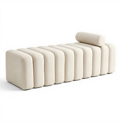 Banc de salle d'attente de 54,5 pouces de large, banc d'accueil, tissu en velours
