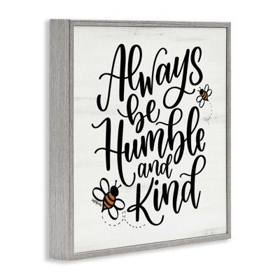 «Inspiring Humble & Kind», estampe numérique encadrée par Imparfect Dust