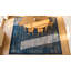 Antique Square Shape Blue Color Geometric Chinese Baotou Wool Pile Rug