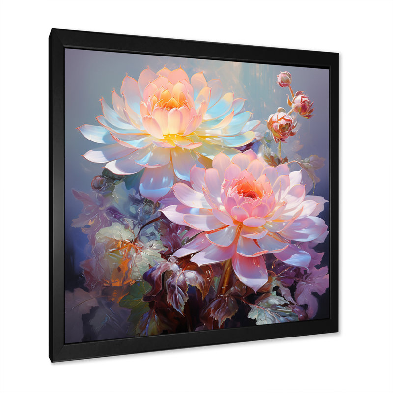 Délicats et succulents pastels tendres - Impression, Cadre simple noir, H 36 po x l 36 po x P 1,5 po