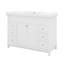 Meuble-lavabo 48 po avec lavabo en résine, 6 tiroirs et 2 tablettes à 2 niveaux