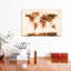 Splash World Map by Michael Tompsett - No Frame Print on Canvas-42157056