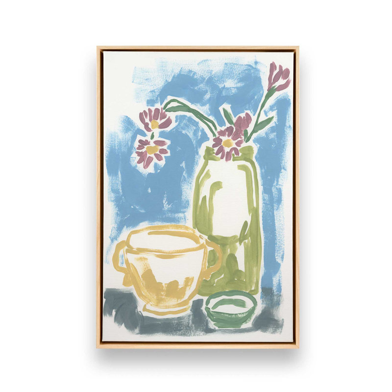 Impression sur toile Gestural Floral Tableop II par June Erica Vess, H 18 po x l 12 po, Tanné