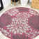 Zinnia Modern Floral Textured Weave Fuchsia/Light Gray Indoor/Outdoor Rug