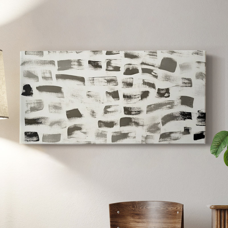 Toile tendue abstraite Seris 6 # XIX-Gallery, H 16 po x l 32 po
