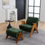 Upholstered Armchair with Footstool-488585403-503314700