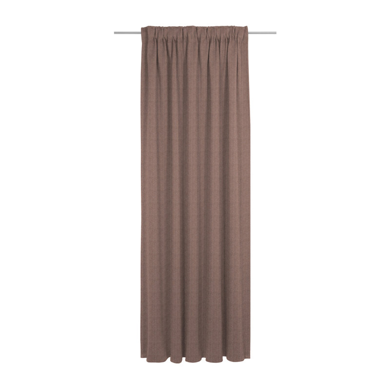 Torbole Polyester Blend Room Darkening Curtain Single Panel, Terra, 132cm wide x 305cm high