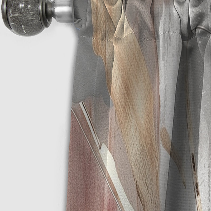 Danette - Abstract Marble Marble Blackout Curtain - 1 Panels, 52" W x 108" L